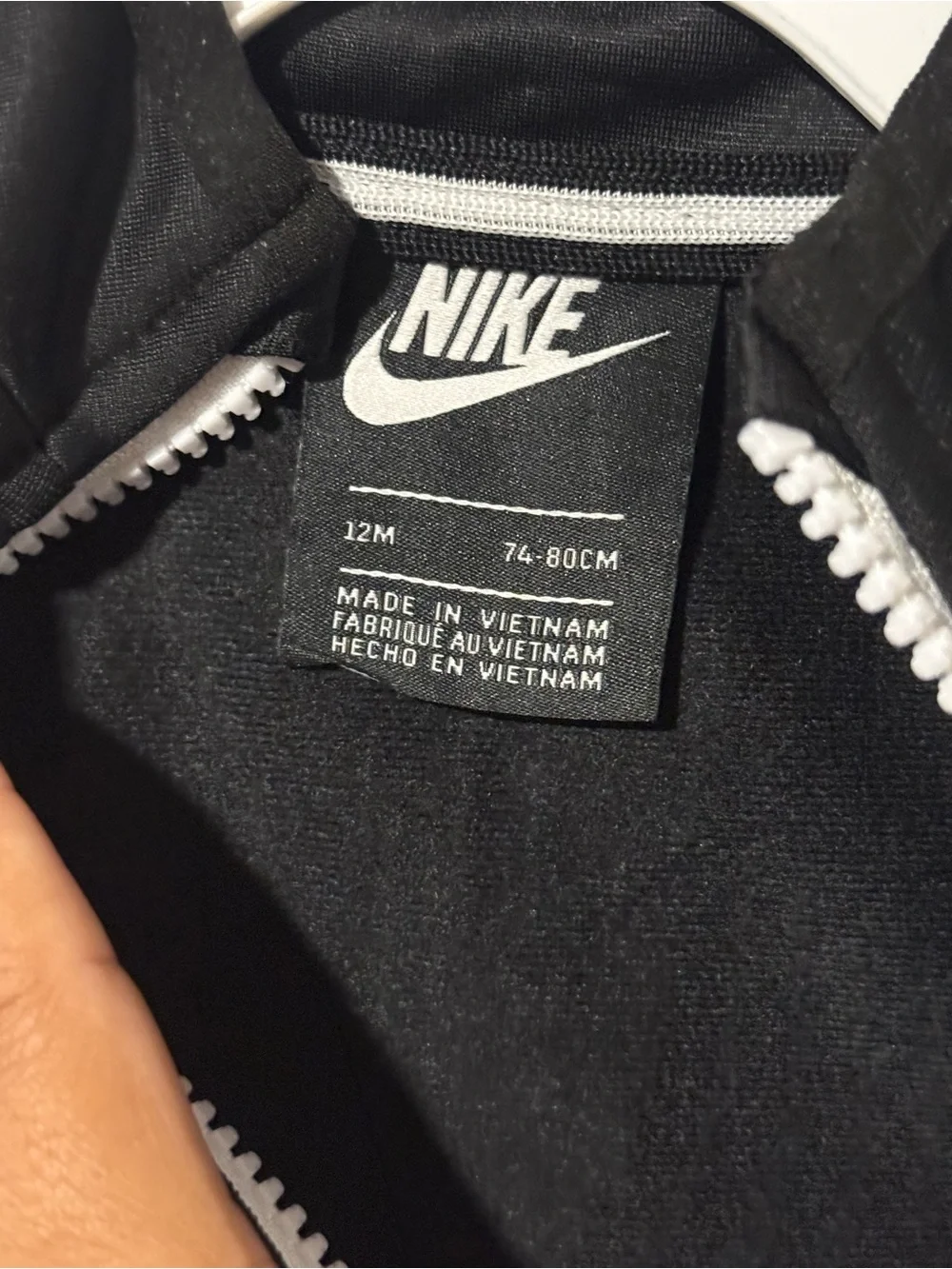 Nike Black and White 'Just Do It' Sleeve Track Jacket - Picture 3 of 5